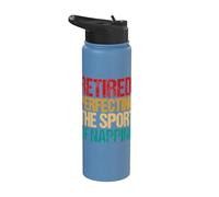 Retired: Perfecting The Sport of Napping Retro Retirement Stainless Steel Insulated Water Bottle
