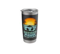 Retired Please Do Not Distrub Funny Vintage Retirement Stainless Steel Insulated Tumbler