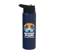 Retired Please Do Not Distrub Funny Vintage Retirement Stainless Steel Insulated Water Bottle