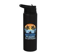 Retired Please Do Not Distrub Funny Vintage Retirement Stainless Steel Insulated Water Bottle