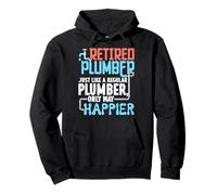 Retired Plumber Regular Happier Retirement Retiree Pullover Hoodie