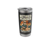 Retired Plumber Retro Beach Done Dealing with It Stainless Steel Insulated Tumbler