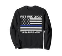 Retired Police Officer Law Enforcement Vet Thin Blue Line Sweatshirt