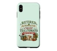 Retired Promoted To Chief Tea & Tomato Officer Retirement Case for iPhone XS Max