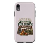 Retired Promoted To Pub Lunch Manager Funny Retirement Case for iPhone XR