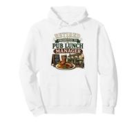 Retired Promoted To Pub Lunch Manager Funny Retirement Pullover Hoodie