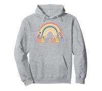 Retired Rainbow Cute Groovy Retirement for Her #25L54 Pullover Hoodie