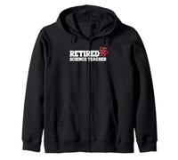 Retired Science Teacher Atom Humor Physics Theme Zip Hoodie