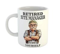 Retired Site Manager Fix It Yourself Funny Dad Retirement Gift Mug