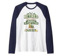 Retired Somewhere Between The Plant Section and The Tea Room Raglan Baseball Tee