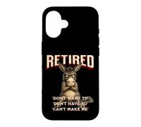 Retired Stubborn Mule s Funny Grumpy Retirement Case for iPhone 16