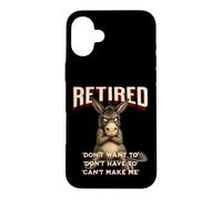 Retired Stubborn Mule s Funny Grumpy Retirement Case for iPhone 16 Plus