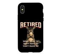 Retired Stubborn Mule s Funny Grumpy Retirement Case for iPhone X/XS