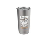 Retired Supply Chain Analyst Longest Coffee Break Stainless Steel Insulated Tumbler