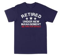 Retired T Shirt for Men Funny Slogan Retire Tshirt Cotton Tee UK, 3XL, Navy