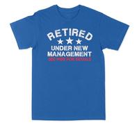 Retired T Shirt for Men Funny Slogan Retire Tshirt Cotton Tee UK, L, Royal