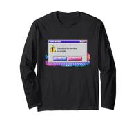 Retired Teacher exe Shut Down Retro Computer Retirement Long Sleeve T-Shirt