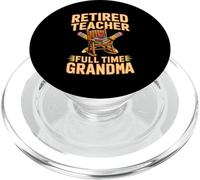 Retired Teacher Full Time Grandma Rocks Chair PopSockets PopGrip for MagSafe