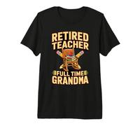 Retired Teacher Full Time Grandma Rocks Chair Premium T-Shirt