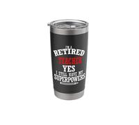 Retired Teacher I Still Have My Superpowers Stainless Steel Insulated Tumbler