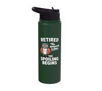Retired The Homework is Done The Spoiling Begins Stainless Steel Insulated Water Bottle
