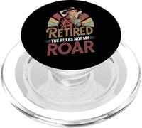 Retired The Rules Not My Roar Funny Retiree PopSockets PopGrip for MagSafe