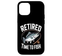Retired Time To Fish Funny Bass Fishing Retro Case for iPhone 12/12 Pro