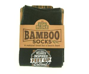 (Retired) Top Bloke Mens Bamboo Socks Green Personalised Name
