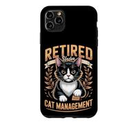 Retired Under Cat Management Tuxedo Cat Lover Case for iPhone 11 Pro Max