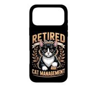 Retired Under Cat Management Tuxedo Cat Lover Case for iPhone 17 Pro Max