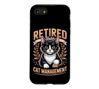 Retired Under Cat Management Tuxedo Cat Lover Case for iPhone SE (2020) / 7/8