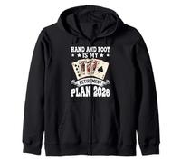 Retiree HAND AND FOOT IS MY PLAN 2026 Retirement Zip Hoodie