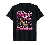 Retirement 2026 Woman Retired Free Fabulous Leopard Print T-Shirt