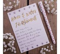 Retirement Advice & Wishes Cards - Ideal for A Party - 1 Pack of 8 Cards - The Milano Collection