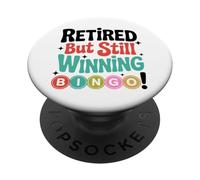 Retirement Bingo Game Design for Retired Bingo Player PopSockets Adhesive PopGrip