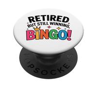 Retirement Bingo Game Design for Retired Bingo Player PopSockets Adhesive PopGrip