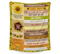 Retirement Blanket for Women & Men - Soft, Fuzzy & Cozy - 40"x50" Crib Size Throw Blanket for Couch, Office - Yellow Warm Blankets Retirement Gifts