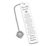 Retirement Bookmarks Gift for Women, Farewell Going Away Goodbye Gifts for Coworkers, Coworker Leaving Gifts for Women Teacher Nurse Boss Employee Appreciation Gift You Will Be Missed Compass Bookmark