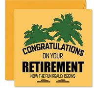 Retirement Card for Man or Women - Fun Retirement - Humorous Funny Leaving Cards for Work Colleagues, 145mm Birthday Greeting Cards, Cards Women