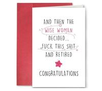 Retirement Card for Women, Funny Retirement Card for Her, Coworker Leaving Cards for Colleagues, for Her Work Colleague Retired Friends(White)