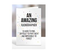 Retirement Card for Women Men, Leaving Gifts for Colleagues, Boss, Farewell, Goodbye Presents for Radiographer, An amazing is hard to find, A5-225c_93