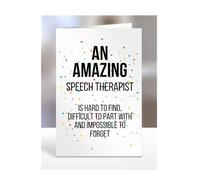 Retirement Card for Women Men, Leaving Gifts for Colleagues, Boss, Farewell, Goodbye Presents for Speech Therapist, An amazing is hard to find, A5-225c_186