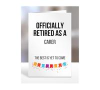 Retirement Card Present for Carer, Gifts for Men, Women, Grandparents, Officialy Retired as, The Best is Yet to Come, Presents for Christmas, A5-120a_40