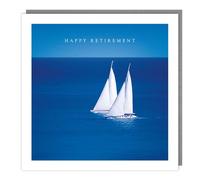 Retirement Congratulations Card - Male/For Him - Happy Retirement - Nautical Sailing Boats Design - Made in the UK