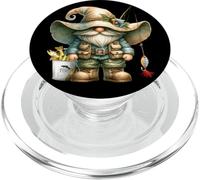 Retirement Fishing Gnome For Retired Dad And Fishing Grandpa PopSockets PopGrip for MagSafe