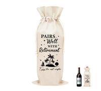 Retirement Gift Bag for Wine Bottle Gift Bags for Teacher Military Navy Retired Gifts for Firefighter Police Army Retirement Wine Bottle Covers for Nurse Mom Dad Retired Gift from Daughter Son