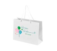 Retirement Gift Bags for Women - Gift Bag for Retirement Presents, Retiring Leaving Gifts, Funny Designs - Rope Handles - White Bags with Rope Handles Recyclable - Relax - M