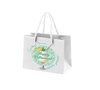 Retirement Gift Bags for Women - Gift Bag for Retirement Presents, Retiring Leaving Gifts, Funny Designs - Rope Handles - White Bags with Rope Handles Recyclable - Pension - S