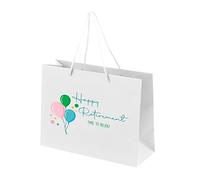 Retirement Gift Bags for Women - Gift Bag for Retirement Presents, Retiring Leaving Gifts, Funny Designs - Rope Handles - White Bags with Rope Handles Recyclable - Relax - L