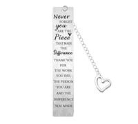 Retirement Gift for Coworker Leaving Gift for Colleagues Thank You Appreciate Gifts for Coworker Boss Teacher Gifts Never Forget You are The Piece That Made The Difference Bookmark